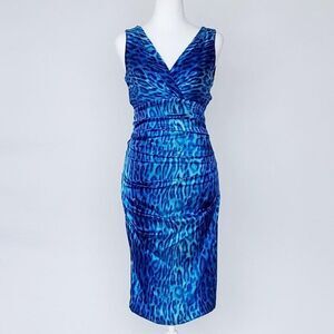 Cache Women’s Blue Animal Print Dress Size - 0